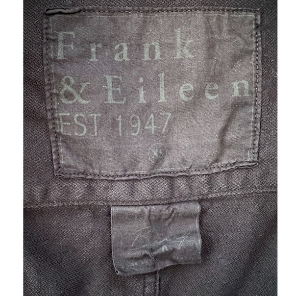 FRANK & EILEEN 'Barry' Tailored Button Up Shirt in Famous Denim - Black - XS - Picture 7 of 12